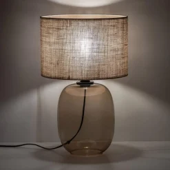 New TK Tomasz Krywult Lampa stołowa abażur juta MELODY