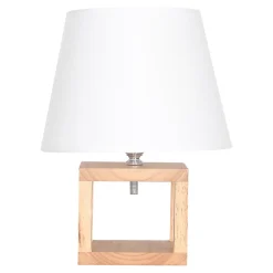 Online Zumaline Lampa stołowa bambus abażur biały 27,5 cm