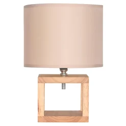 Outlet Zumaline Lampa stołowa bambus abażur brązowy 28,5 cm