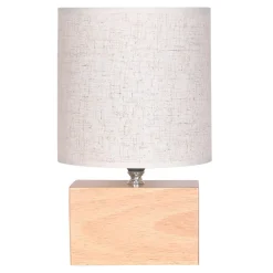 Best Zumaline Lampa stołowa bambusowa abażur brązowy 29 cm
