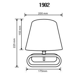 Zumaline Lampy Stołowe^Lampa stołowa bambusowa abażur biały 22,5 cm