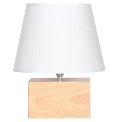 Zumaline Lampy Stołowe^Lampa stołowa bambusowa abażur biały 25,5 cm