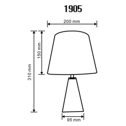 Zumaline Lampy Stołowe^Lampa stołowa bambusowa abażur biały 31 cm