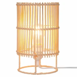Outlet Zumaline Lampa stołowa bambusowa EDIN 15x25 cm