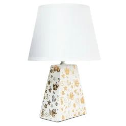 Lampy Stołowe^Lampa stołowa ceramiczna biała 34,5 cm