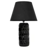 Sale Lampa stołowa ceramiczna czarna 46,5 cm