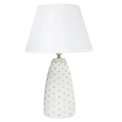 Sale Lampa stołowa ceramiczna glamour biała 41 cm