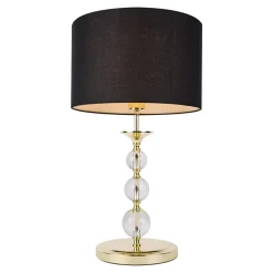 Zumaline Lampy Stołowe^Lampa stołowa czarno-złota REA II