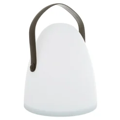 Zumaline Lampy Stołowe^Lampa stołowa dekoracyjna LED biało-brązowa LUKA 30 cm