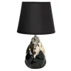Lampy Stołowe^Lampa stołowa glamour czarno-złota 29,5 cm