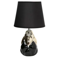 Lampy Stołowe^Lampa stołowa glamour czarno-złota 29,5 cm