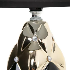 Lampy Stołowe^Lampa stołowa glamour czarno-złota 29,5 cm