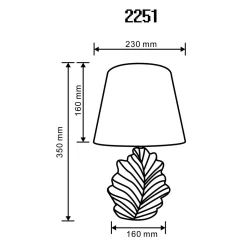 New Zumaline Lampa stołowa glamour złota 35 cm