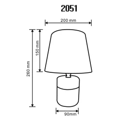 Zumaline Lampy Stołowe^Lampa stołowa glamour złoto-czarna 26 cm