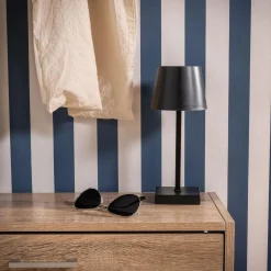 Zumaline Lampy Stołowe^Lampa stołowa LED na baterie 3AAA czarna POLLI