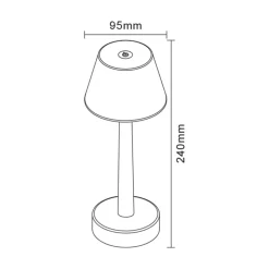 New inny Lampa stołowa LED RGB IP44 czarna COLOR