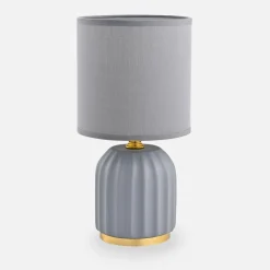Online Zumaline Lampa stołowa nocna szara 26,5 cm
