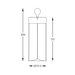Discount Zumaline Lampa stołowa outdorowa z filamentem ESTERNO 32 cm