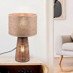 Hot Lampa stołowa rattan STRAW