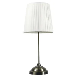 PLATINET S.A. Lampy Stołowe^Lampa stołowa retro abażur biały PTL01BW