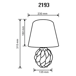 Sale Zumaline Lampa stołowa z abażurem biała 31,5 cm