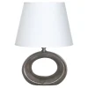 Online Zumaline Lampa stołowa z abażurem biało-brązowa 30 cm