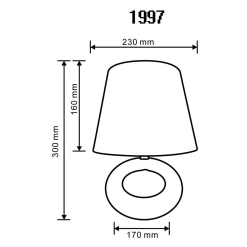 Online Zumaline Lampa stołowa z abażurem biało-brązowa 30 cm