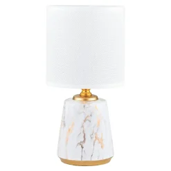 Hot Zumaline Lampa stołowa z abażurem biało-złota 27 cm