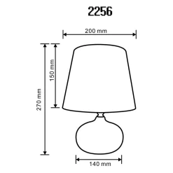 Best Zumaline Lampa stołowa z abażurem czarno-złota 27 cm