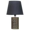 Zumaline Lampy Stołowe^Lampa stołowa z abażurem czarno-zielona 30,5 cm