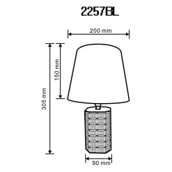 Zumaline Lampy Stołowe^Lampa stołowa z abażurem czarno-zielona 30,5 cm