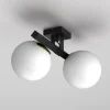 Luminex Wszystkie Lampy Sufitowe^Lampa sufitowa 2 klosze kule czarno-złota IDRIS II