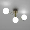 Luminex Wszystkie Lampy Sufitowe^Lampa sufitowa 3 klosze kule czarno-złota SATELIT III