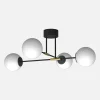 Luminex Wszystkie Lampy Sufitowe^Lampa sufitowa 4 kule czarno-złota GLAME