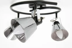 Hot LED-POL Lampa sufitowa 3 reflektorki czarna ORO TRINGA
