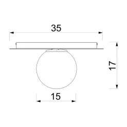 Luminex Wszystkie Lampy Sufitowe^Lampa sufitowa czarna FLAT