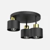 Luminex Wszystkie Lampy Sufitowe^Lampa sufitowa czarno-złota PARKLA DREK III