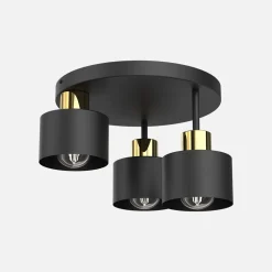 Luminex Wszystkie Lampy Sufitowe^Lampa sufitowa czarno-złota PARKLA DREK III