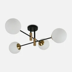 Krislamp Wszystkie Lampy Sufitowe^Lampa sufitowa kule czarno-złota DORADO 4