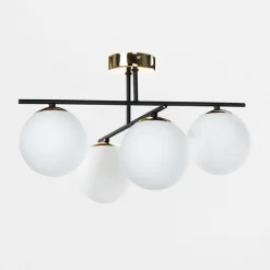Clearance domiluce Lampa sufitowa kule 4-punktowa czarno-złota AURORA