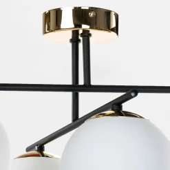 Clearance domiluce Lampa sufitowa kule 4-punktowa czarno-złota AURORA
