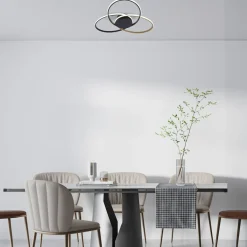 Zumaline Wszystkie Lampy Sufitowe^Lampa sufitowa LED BOLD czarno-złota