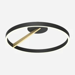 Clearance Zumaline Lampa sufitowa LED czarna MALU z pilotem