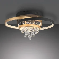 Paul Neuhaus Wszystkie Lampy Sufitowe^Lampa sufitowa LED czarno-złota ROTAZO
