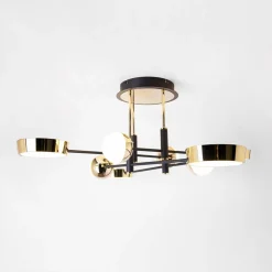 Zumaline Wszystkie Lampy Sufitowe^Lampa sufitowa LED LARA czarno-złota