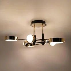 Zumaline Wszystkie Lampy Sufitowe^Lampa sufitowa LED LARA czarno-złota