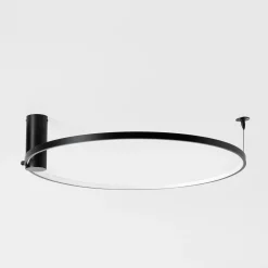 Zumaline Wszystkie Lampy Sufitowe^Lampa sufitowa LED pierścieniowa czarna HORIK 60 cm