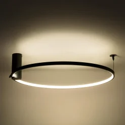 Zumaline Wszystkie Lampy Sufitowe^Lampa sufitowa LED pierścieniowa czarna HORIK 60 cm