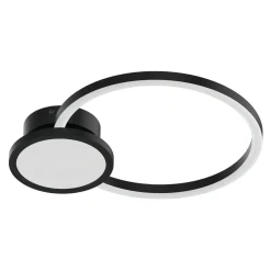 Zumaline Wszystkie Lampy Sufitowe^Lampa sufitowa LED pierścieniowa czarna DESIO