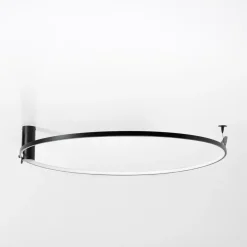 Clearance Zumaline Lampa sufitowa LED pierścieniowa czarna HORIK 90 cm